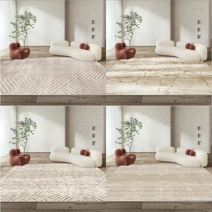 Area Rugs,Geometric Stripe Rug for Living Room Bedroom Washable Rug Soft Non-Slip Carpet Wabi-sabi Style Carpet Rugs Home Decor