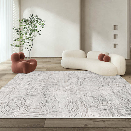 Area Rugs,Geometric Stripe Rug for Living Room Bedroom Washable Rug Soft Non-Slip Carpet Wabi-sabi Style Carpet Rugs Home Decor