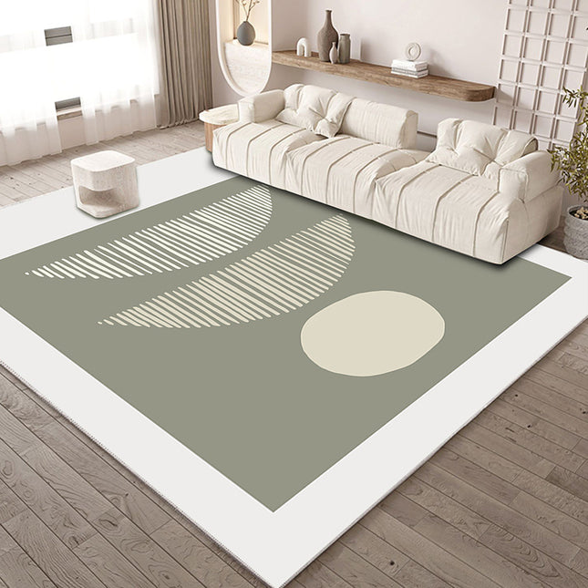 Geometric Pattern Line Minimalist Rug Green Living Room Rugs Washable Area Rugs Soft Non Slip Carpets Rugs And Carpet for Room Bedroom