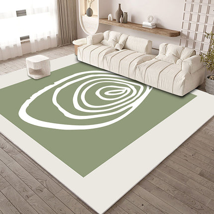 Geometric Pattern Line Minimalist Rug Green Living Room Rugs Washable Area Rugs Soft Non Slip Carpets Rugs And Carpet for Room Bedroom