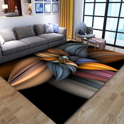 Tapis de grande surface imprimé en 3D, pour salon, chambre à coucher, maison, sol en velours cristal antidérapant, en Polyester