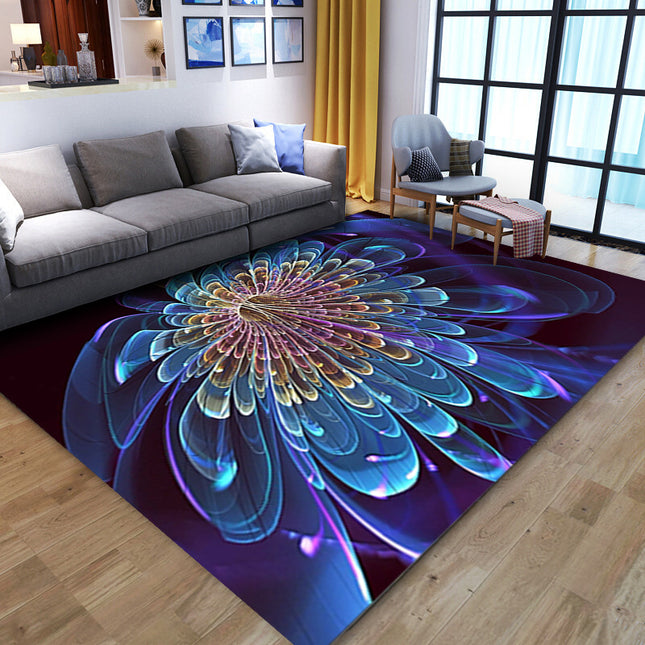 Große Teppiche, 3D-Teppich-Dekor, bedruckt, Wohnzimmer-Teppich, Schlafzimmer, Zuhause, rutschfest, Kristall-Samt-Boden, Polyester-Teppiche