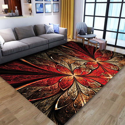 Tapis de grande surface imprimé en 3D, pour salon, chambre à coucher, maison, sol en velours cristal antidérapant, en Polyester