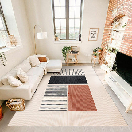 Modern Simple Area Rugs,Lines Geometric Rugs And Carpet Machine Washable Durable Carpets Rug for Living Room Laundry Home Office