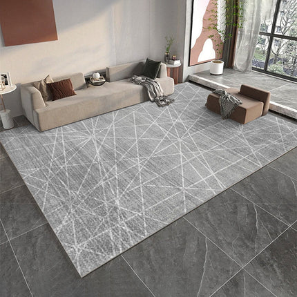 Minimalistischer, moderner Teppich für Wohnzimmer, Schlafzimmer, weicher, rutschfester Esszimmerteppich, Kunstdekoration, Heimbüro, geometrischer Teppich