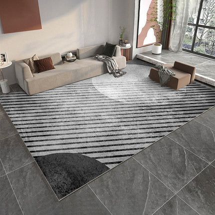 Minimalistischer, moderner Teppich für Wohnzimmer, Schlafzimmer, weicher, rutschfester Esszimmerteppich, Kunstdekoration, Heimbüro, geometrischer Teppich