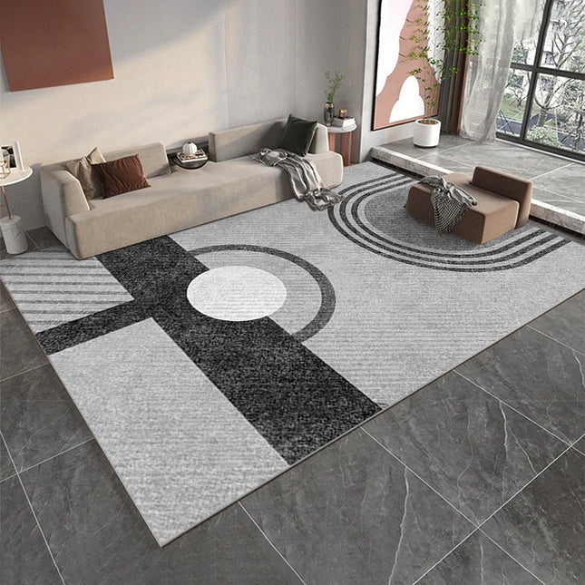 Minimalistischer, moderner Teppich für Wohnzimmer, Schlafzimmer, weicher, rutschfester Esszimmerteppich, Kunstdekoration, Heimbüro, geometrischer Teppich