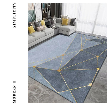 Tapis modernes lavables, tapis d'intérieur contemporain géométrique côtier pour salon, chambre à coucher, salle à manger et cuisine