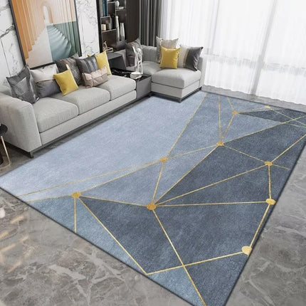 Tapis modernes lavables, tapis d'intérieur contemporain géométrique côtier pour salon, chambre à coucher, salle à manger et cuisine