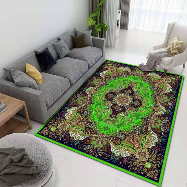 Boho-Teppiche, waschbarer Perserteppich, Bohemian-Teppiche, großer, weicher, niedrigfloriger Teppich, Retro-Teppiche für Schlafzimmer, Küche, Büro, Wohnzimmer