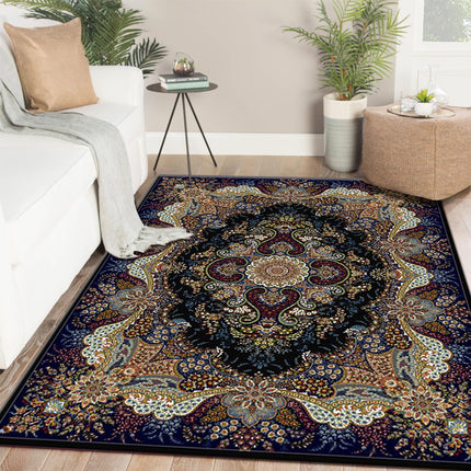 Boho Carpets,Washable Persian Rug Carpet Bohemian Rugs Large Soft Low-Pile Carpet Retro Rugs for Bedroom Kitchen  Office Living Room
