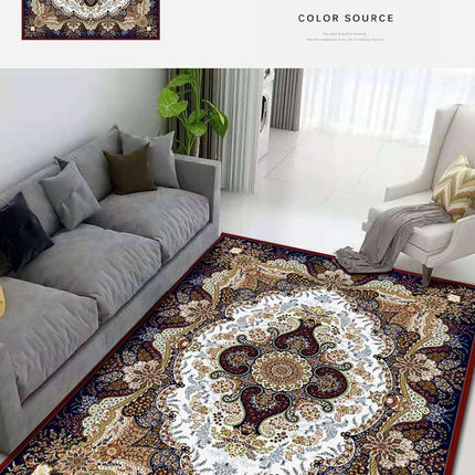 Boho Carpets,Washable Persian Rug Carpet Bohemian Rugs Large Soft Low-Pile Carpet Retro Rugs for Bedroom Kitchen  Office Living Room