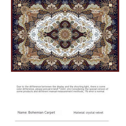 Boho Carpets,Washable Persian Rug Carpet Bohemian Rugs Large Soft Low-Pile Carpet Retro Rugs for Bedroom Kitchen  Office Living Room