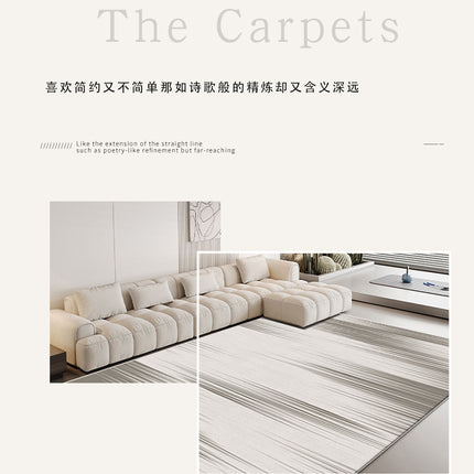 Tapis pour chambre à coucher tapis lavables tapis pour salon lignes géométriques grand tapis de sol tapis d'intérieur