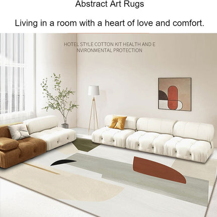 Tapis d'art abstrait Tapis géométrique d'intérieur Tapis et tapis antidérapants à poils courts pour chambres à coucher, Tapis minimaliste moderne pour le salon