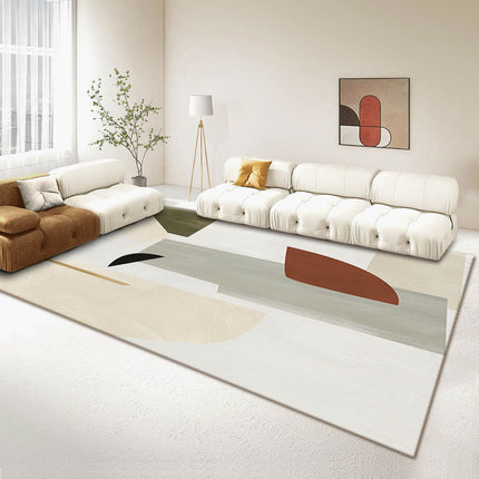 Tapis d'art abstrait Tapis géométrique d'intérieur Tapis et tapis antidérapants à poils courts pour chambres à coucher, Tapis minimaliste moderne pour le salon