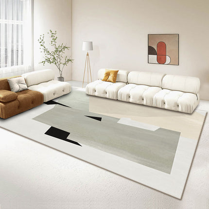 Tapis d'art abstrait Tapis géométrique d'intérieur Tapis et tapis antidérapants à poils courts pour chambres à coucher, Tapis minimaliste moderne pour le salon