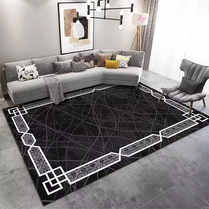 Modern Abstract Texture Area Rug for Living Room,Large Throw Rugs Non Skid Floor Carpet Bedside Rugs And Carpet