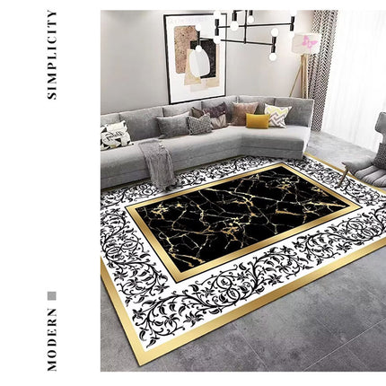 Modern Abstract Texture Area Rug for Living Room,Large Throw Rugs Non Skid Floor Carpet Bedside Rugs And Carpet