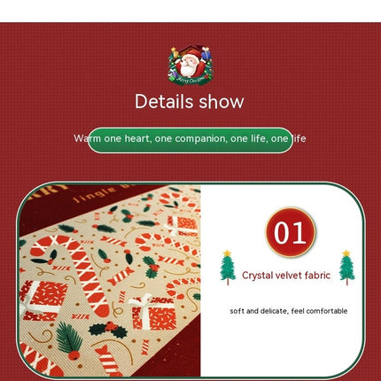 Round Area Rugs Christmas Tree Indoor Round Rug Entryway Carpet Rug Carpet for Bedroom Living Room Cartoon Red Home Decor Rugs And Carpet