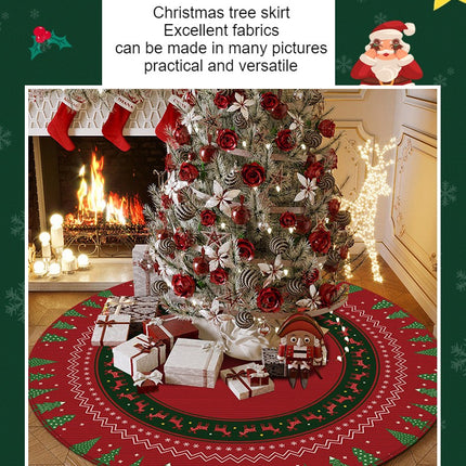 Round Area Rugs Christmas Tree Indoor Round Rug Entryway Carpet Rug Carpet for Bedroom Living Room Cartoon Red Home Decor Rugs And Carpet