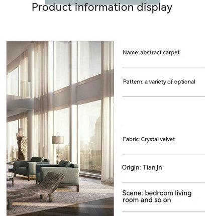 Modern Abstract Washable Area Rug Bedroom Rug Non-Slip Throw Carpet for Kitchen Living Room Office Carpet Decor Simple Plain Abstract Rugs
