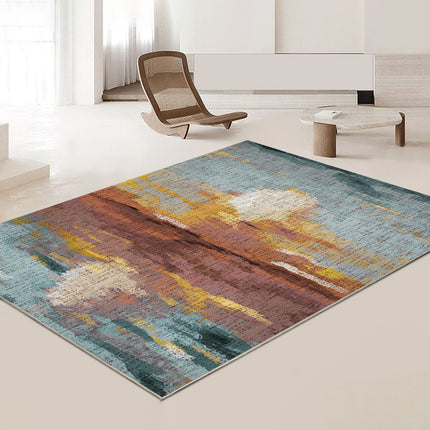 Modern Abstract Washable Area Rug Bedroom Rug Non-Slip Throw Carpet for Kitchen Living Room Office Carpet Decor Simple Plain Abstract Rugs