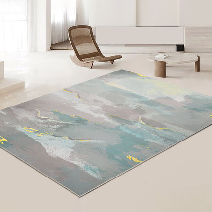 Modern Abstract Washable Area Rug Bedroom Rug Non-Slip Throw Carpet for Kitchen Living Room Office Carpet Decor Simple Plain Abstract Rugs