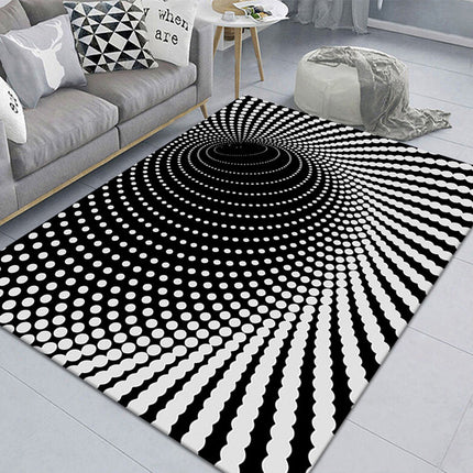 3D Vortex Illusion Carpet for Bedroom Abstract Optical Illusion Area Rug Large Floor Rugs Home Living Room Decor Rug