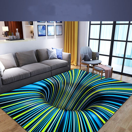 3D Vortex Illusion Carpet for Bedroom Abstract Optical Illusion Area Rug Large Floor Rugs Home Living Room Decor Rug