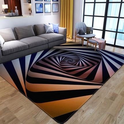 3D Vortex Illusion Carpet for Bedroom Abstract Optical Illusion Area Rug Large Floor Rugs Home Living Room Decor Rug