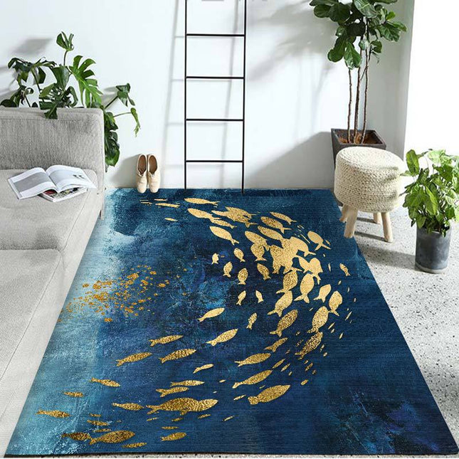 Washable Area Rug Geometric Carpet Rug Modern Accent Rug Coffee Table Rug Farmhouse Dining Table Rug Office Bedroom Decor