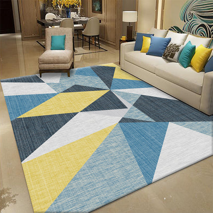 Area Rug Geometric Carpet Rug Modern Accent Rug Coffee Table Rug Farmhouse Dining Table Rug for Office Bedroom Decor