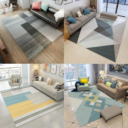 Home Area Rug Geometric Carpet Rug Modern Accent Rug Coffee Table Rug Farmhouse Dining Table Rug Office Bedroom