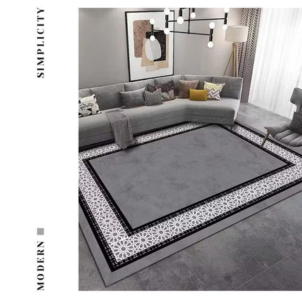 Geometric Pattern Home Decor Indoor Area Rug - Washable Premium Carpet for Living Room Bedroom Dining Room Kitchen And Office