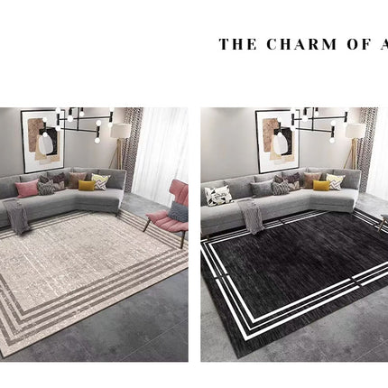 Geometric Pattern Home Decor Indoor Area Rug - Washable Premium Carpet for Living Room Bedroom Dining Room Kitchen And Office