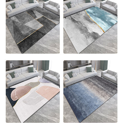 Washable Rug Ultra Soft Area Rug Non Slip Abstract Geometric Carpet Stain Resistant Rugs for Living Room Bedroom Modern Art Carpets