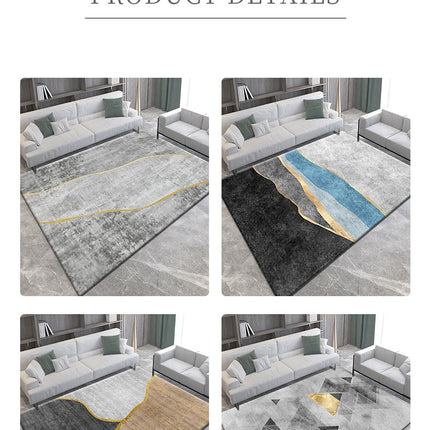 Washable Rug Ultra Soft Area Rug Non Slip Abstract Geometric Carpet Stain Resistant Rugs for Living Room Bedroom