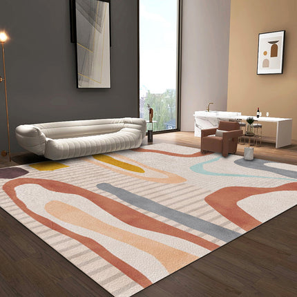 Washable Area Rug Modern Indoor Carpets Contemporary Geometric Chic Area Rugs Accent Rug for Kitchen Living Room Bedroom Colorful Carpet