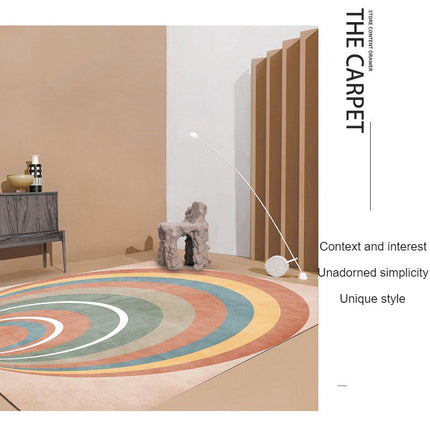 Washable Area Rug Modern Indoor Carpets Contemporary Geometric Chic Area Rugs Accent Rug for Kitchen Living Room Bedroom Colorful Carpet