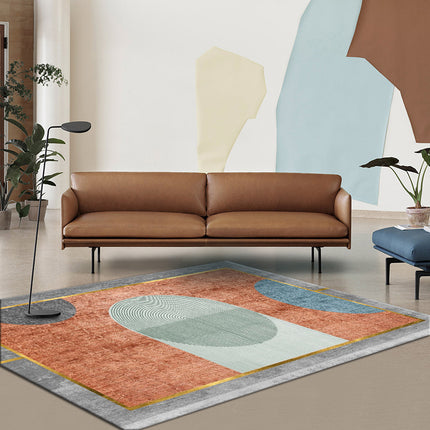 Washable Area Rug Modern Indoor Carpets Contemporary Geometric Chic Area Rugs Accent Rug for Kitchen Living Room Bedroom