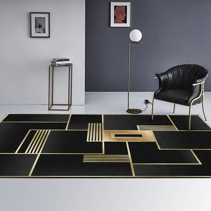 Washable Area Rug Modern Indoor Carpets Contemporary Geometric Chic Area Rugs Accent Rug for Kitchen Living Room Bedroom