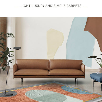 Washable Area Rug Modern Indoor Carpets Contemporary Geometric Chic Area Rugs Accent Rug for Kitchen Living Room Bedroom