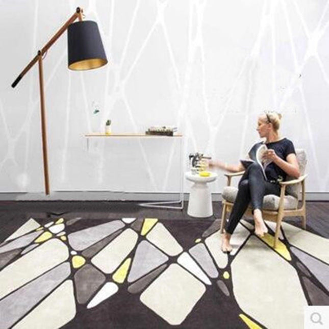 Moderner, geometrischer, einfacher Teppich, Innenteppich, waschbare Teppiche und Teppich, Schlafzimmerteppich, moderne, rutschfeste, natürliche Teppiche für das Wohnzimmer