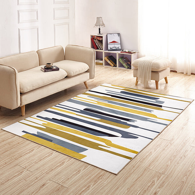 Moderner, geometrischer, einfacher Teppich, Innenteppich, waschbare Teppiche und Teppich, Schlafzimmerteppich, moderne rutschfeste Naturteppiche