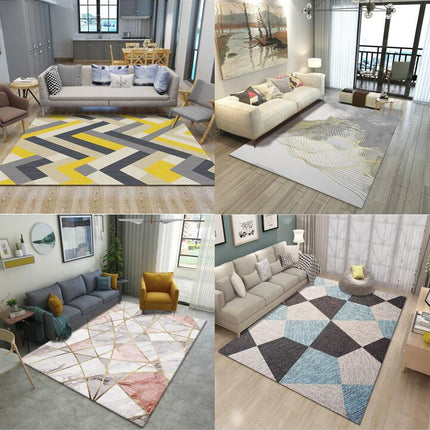 Geometric Area Rug Floor Carpet Washable Rug Accent Rugs for Indoor Outdoor Kitchen/Hallway/Bedroom/Living Room Rug Carpet