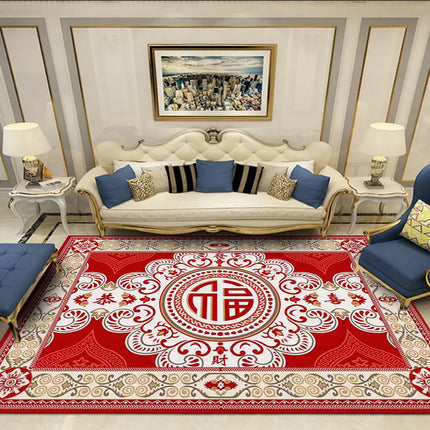 Boho Living Room Rug Washable Rugs And Carpet Soft Non-Slip Rug Traditional Floral Throw Rugs for Bedroom Kitchen Indoor Area Rugs