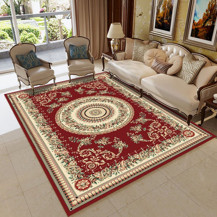 Boho Living Room Rug Washable Rugs And Carpet Soft Non-Slip Rug Traditional Floral Throw Rugs for Bedroom Kitchen Indoor Area Rugs