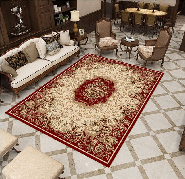 Teppich für Zuhause, Wohnzimmer, waschbare Teppiche und Teppiche, weicher, rutschfester Teppich, traditionelle Blumen-Überwurfteppiche für Schlafzimmer, Küche, Innenbereich
