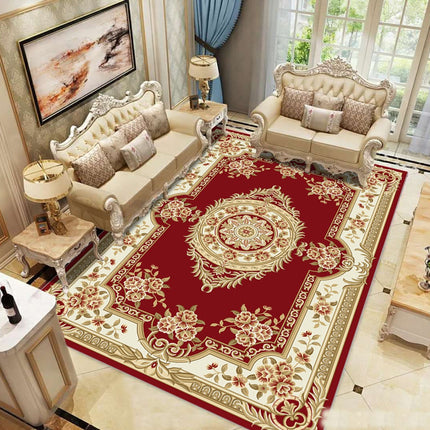 Teppich für Zuhause, Wohnzimmer, waschbare Teppiche und Teppiche, weicher, rutschfester Teppich, traditionelle Blumen-Überwurfteppiche für Schlafzimmer, Küche, Innenbereich